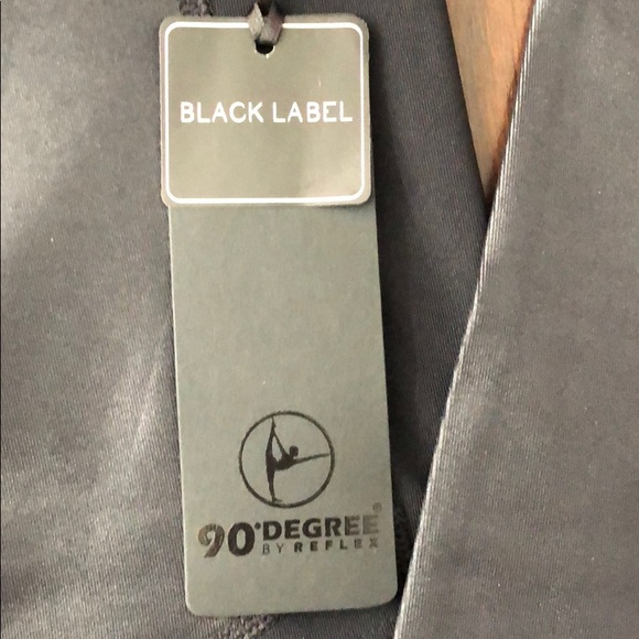 90 Degree By Reflex Black Mesh Contrast Leggings Ankle Length S - Picture 4 of 7